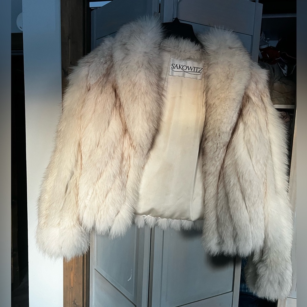 Sakowitz Real Fox Fur Coat
